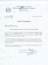 Letter of Acceptance for Construction of Office Building IFB No.NCB/S1/2076/77/RS01